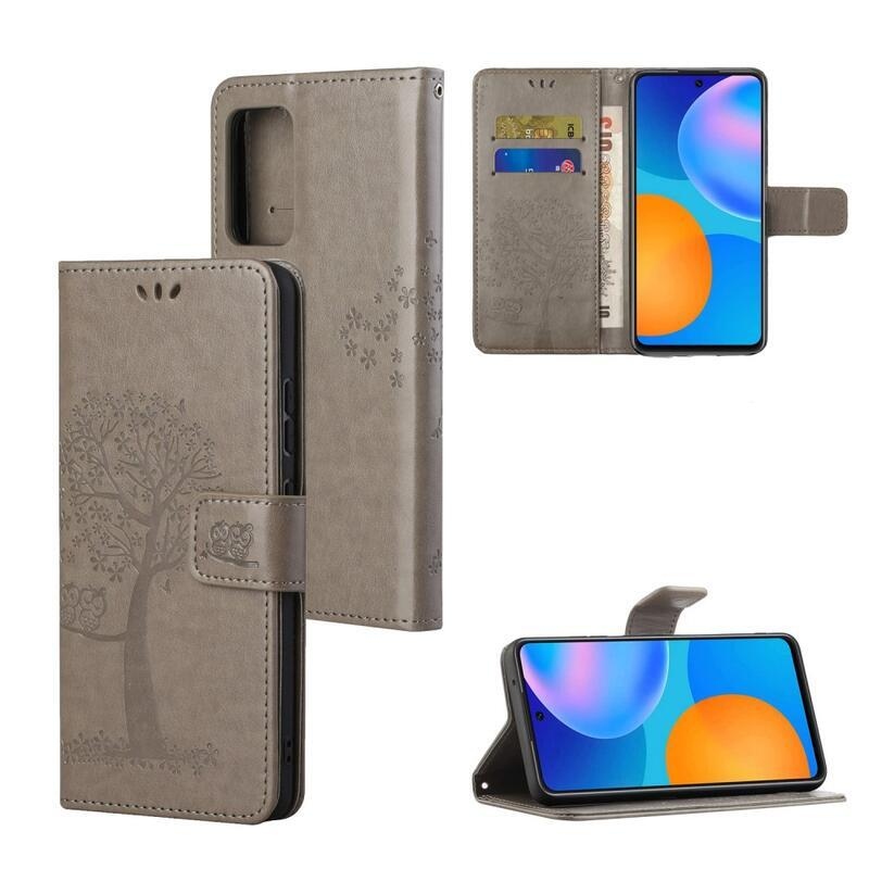 Fa PU bőr pénztárca tok Xiaomi Redmi 10/Redmi 10 (2022) - szürke