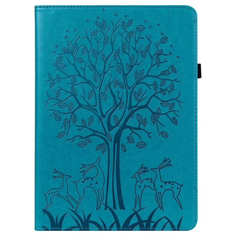 Tree PU bőr pénztárca tok tablethez Samsung Galaxy Tab A8 10.5 (2021) - kék