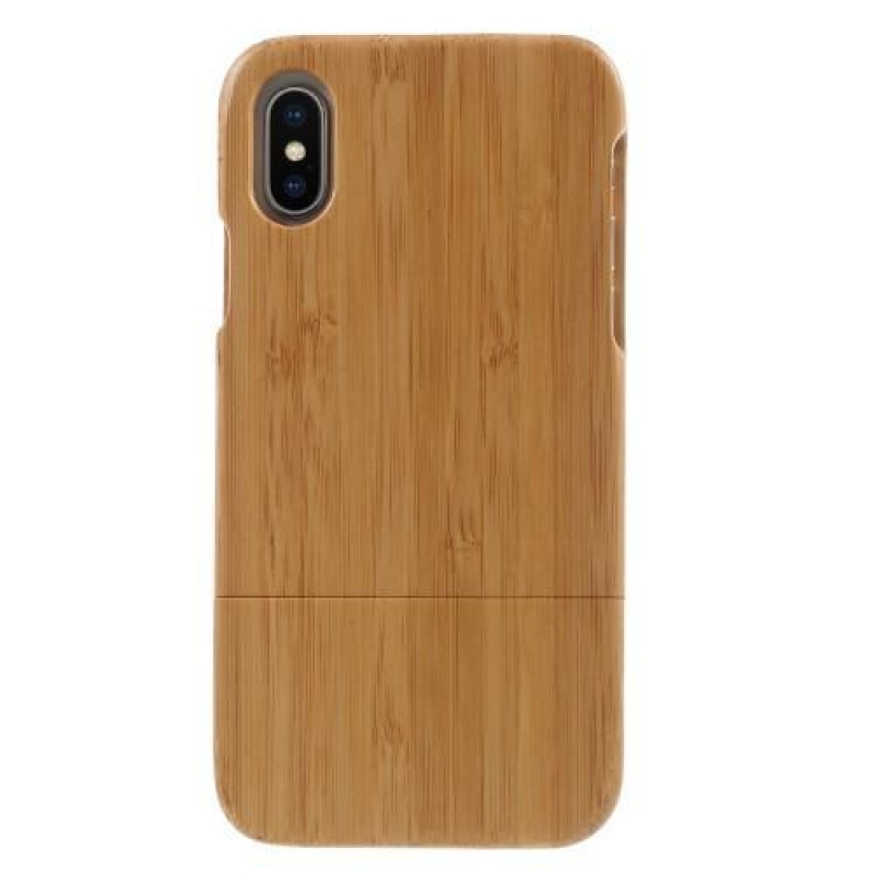 Fa stílusos fa tok iPhone X készülékhez - bézs