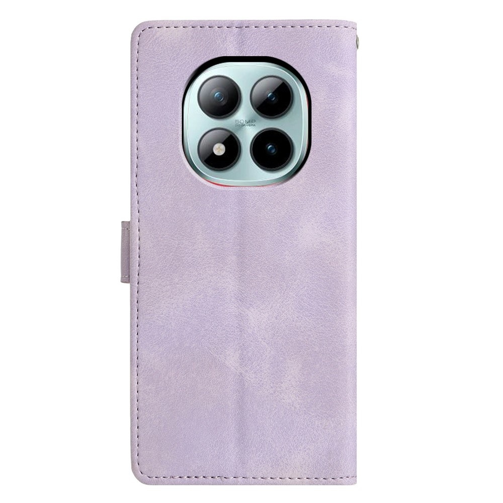 Háromszögletű könyv tok Xiaomi Redmi Note 15 Pro+ 5G - lila