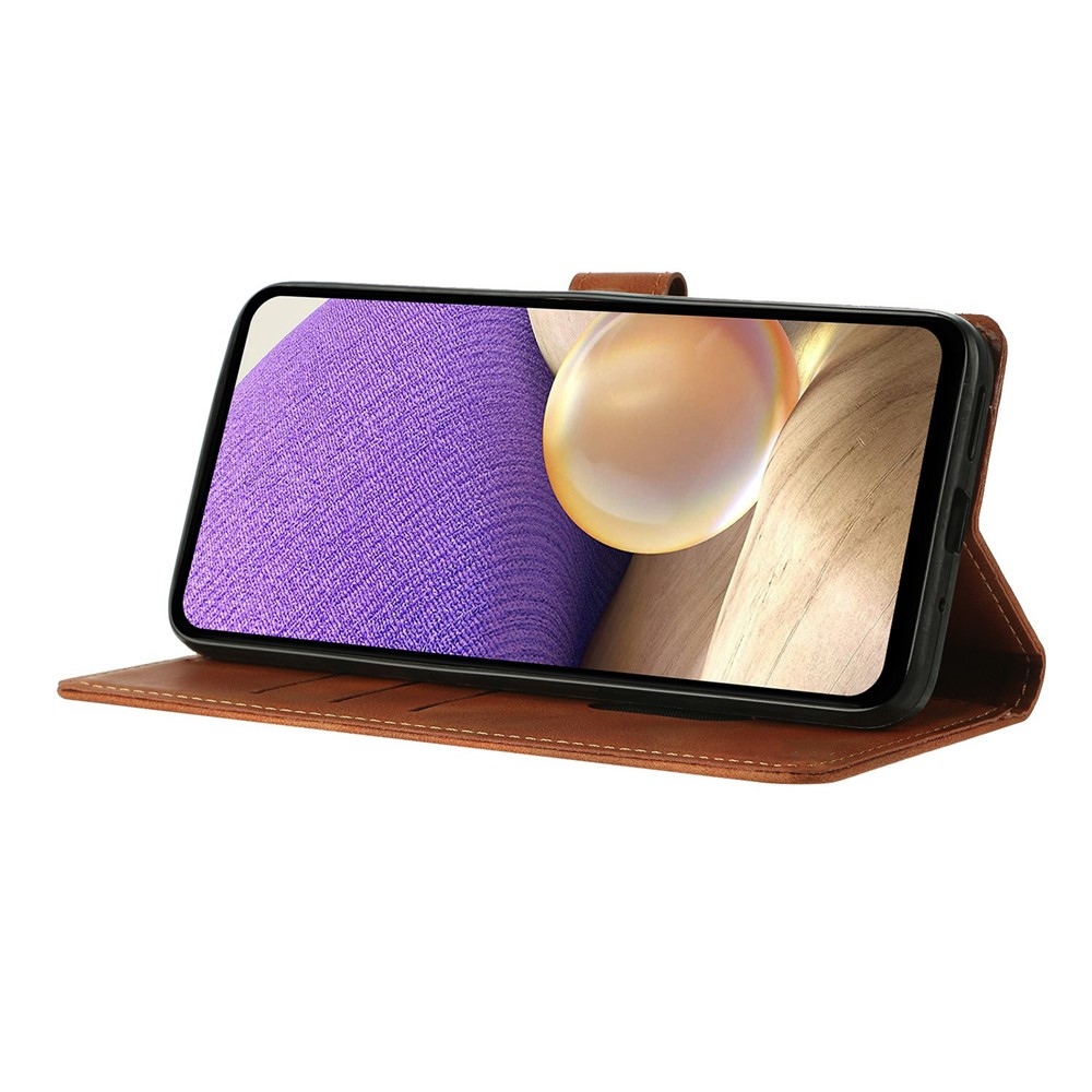 Háromszögletű könyv tok Xiaomi Redmi Note 15 Pro+ 5G - barna színben