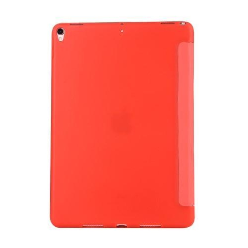 Háromrétegű pozicionáló PU bőr tok iPad Pro 10.5 készülékhez - piros