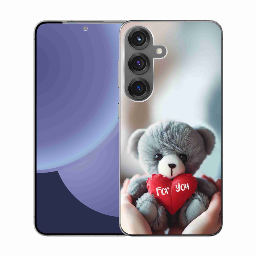Gél borítás mmCase Samsung Galaxy S25 készülékhez - mackó a szerelmesek számára
