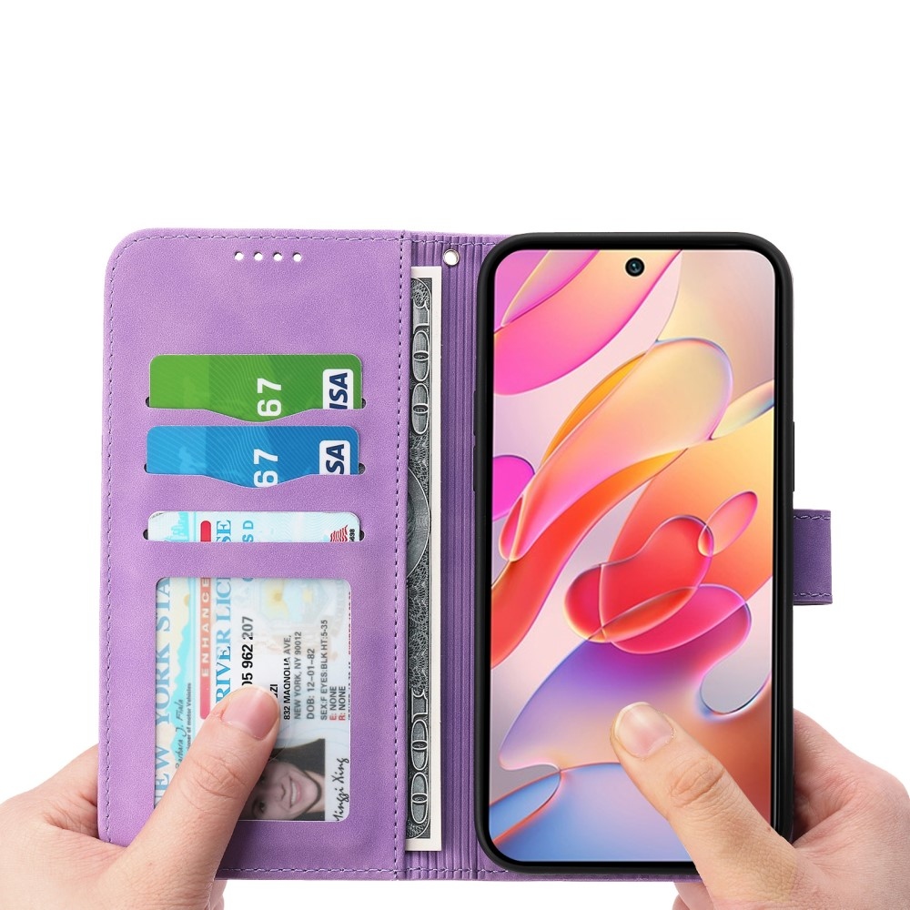 DIERFENG könyv tok a Xiaomi Redmi Note 14-hez - lila