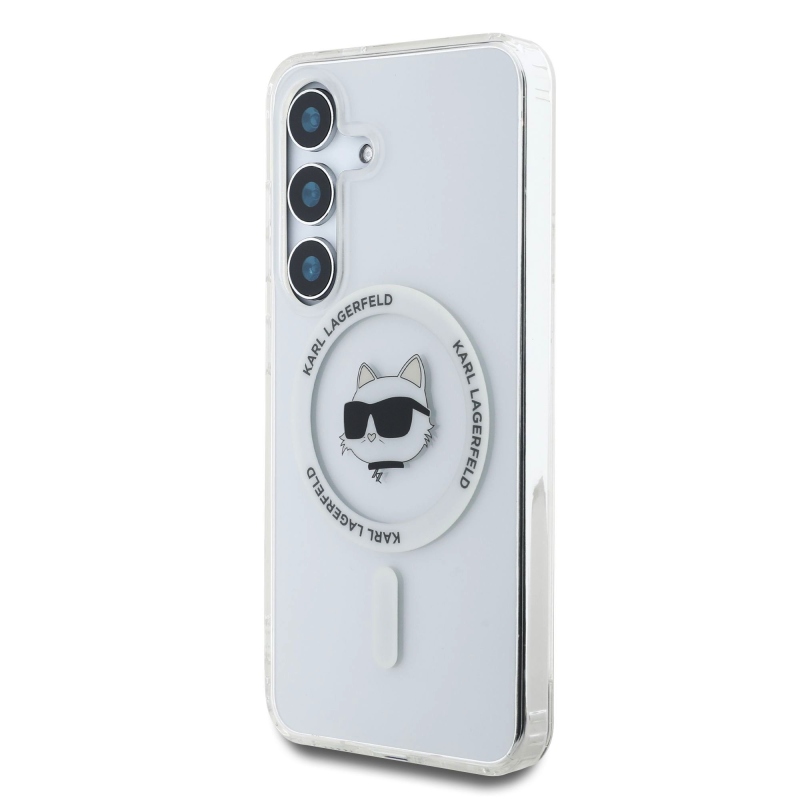 Karl Lagerfeld IML Choupette Head MagSafe hátlap Samsung Galaxy S25 átlátszóhoz