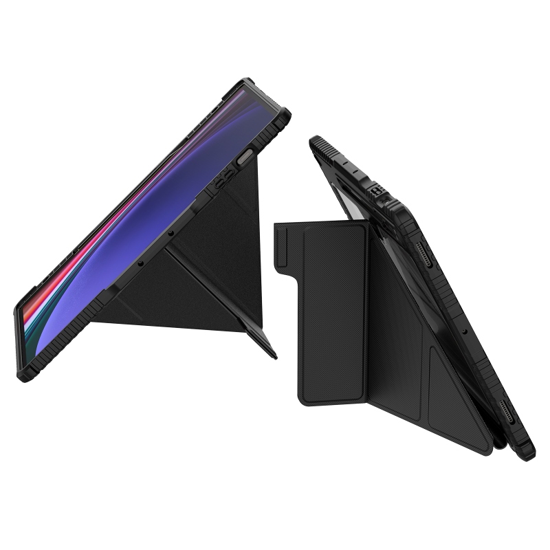 Nillkin Bumper PRO Védő állvány tok többszögű Samsung Galaxy Tab S9 Ultra Fekete