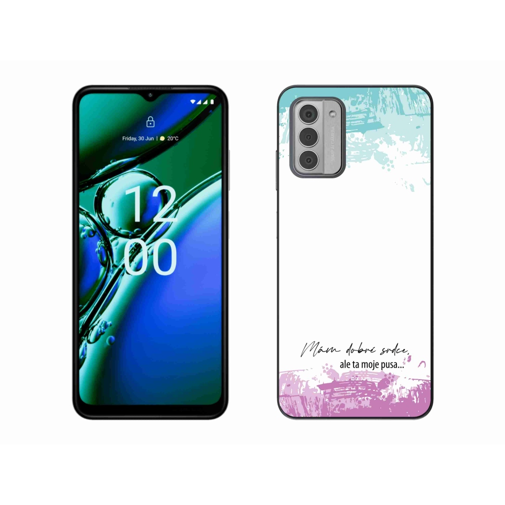 Zselés borító mmCase a Nokia G42 készülékhez - vicces szöveg 3 fehér háttér