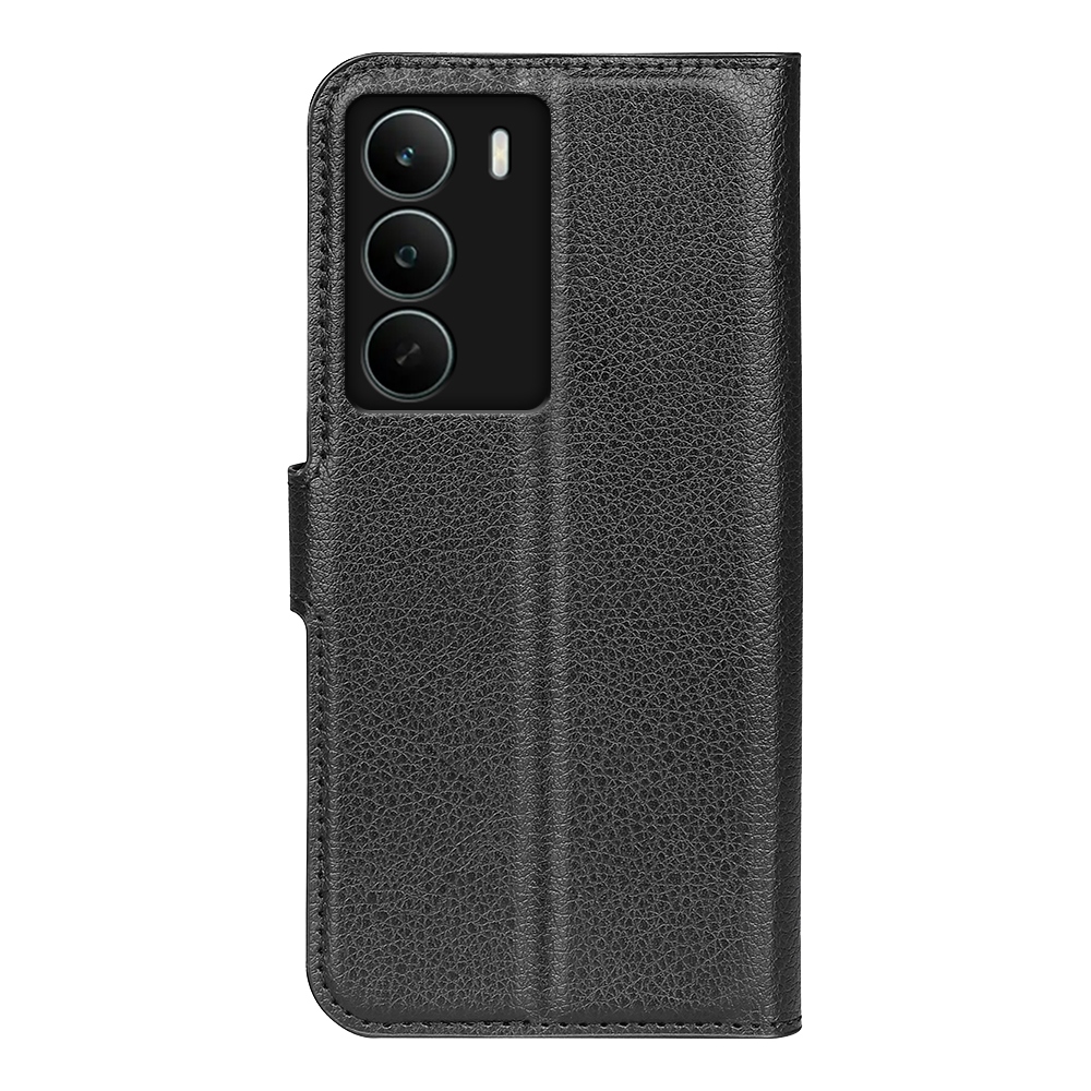 Litchi könyvtáska a Realme C71 készülékhez - fekete