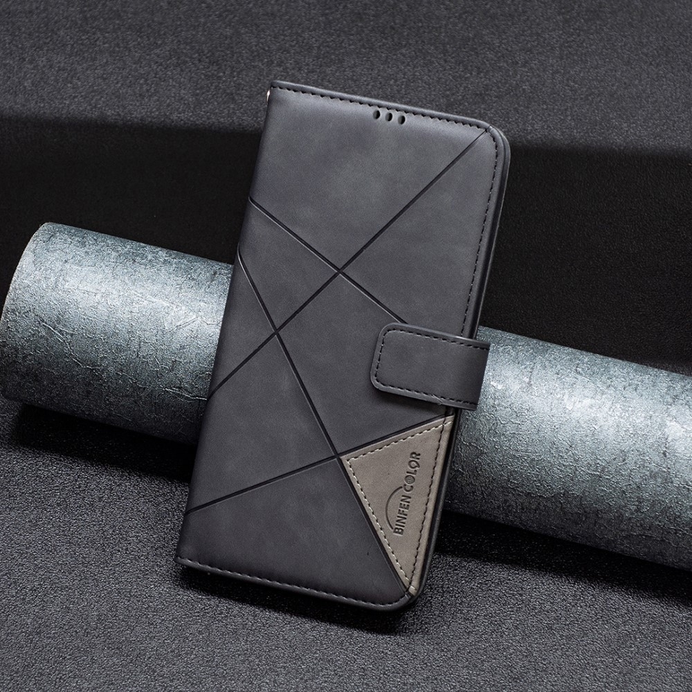 BINFEN könyvtáska Samsung Galaxy M15 5G - fekete