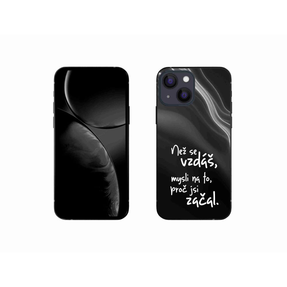 Gél borítás mmCase iPhone 13 mini 5.4 - idézet 2 fekete háttér