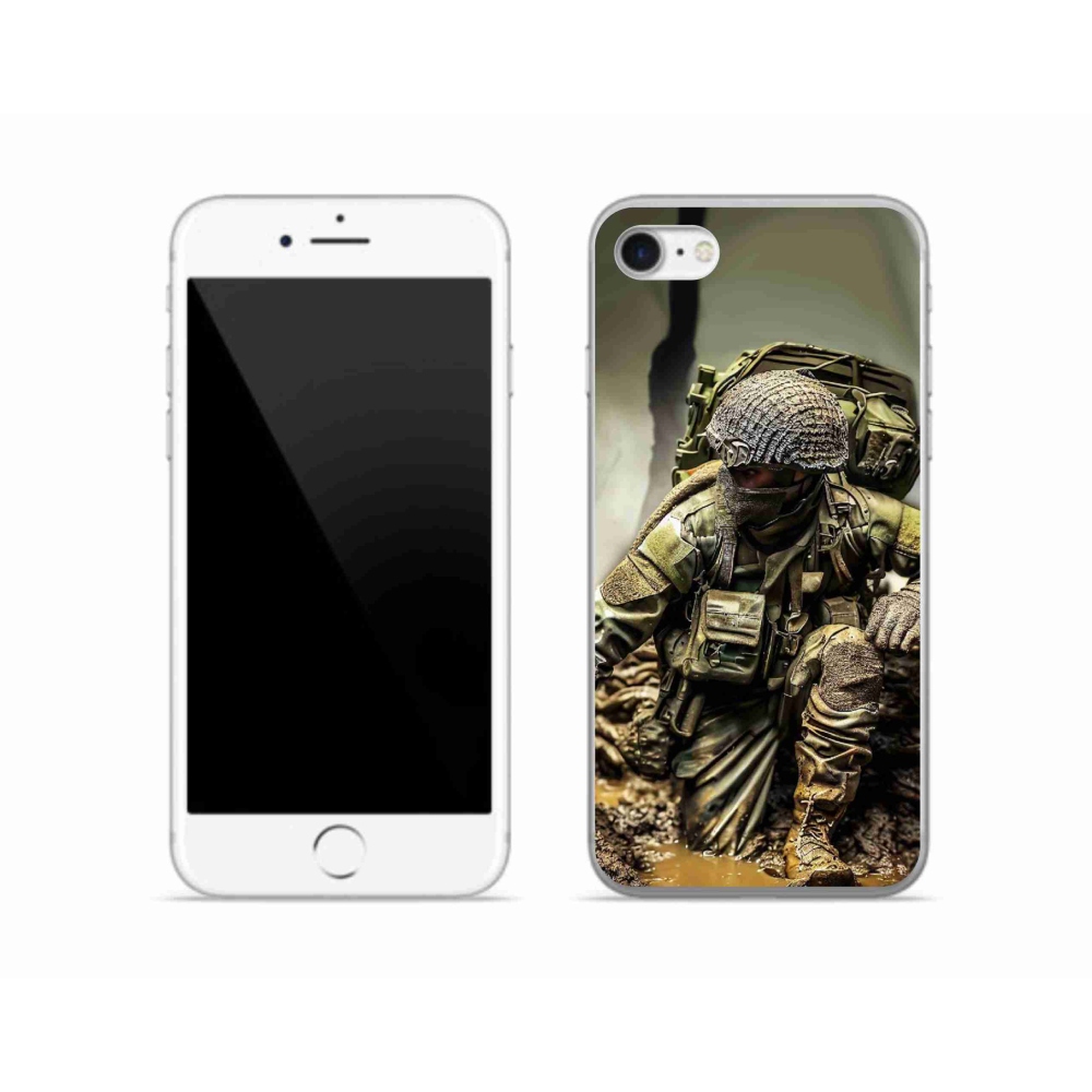 Gél borítás mmCase iPhone SE (2020) - katona