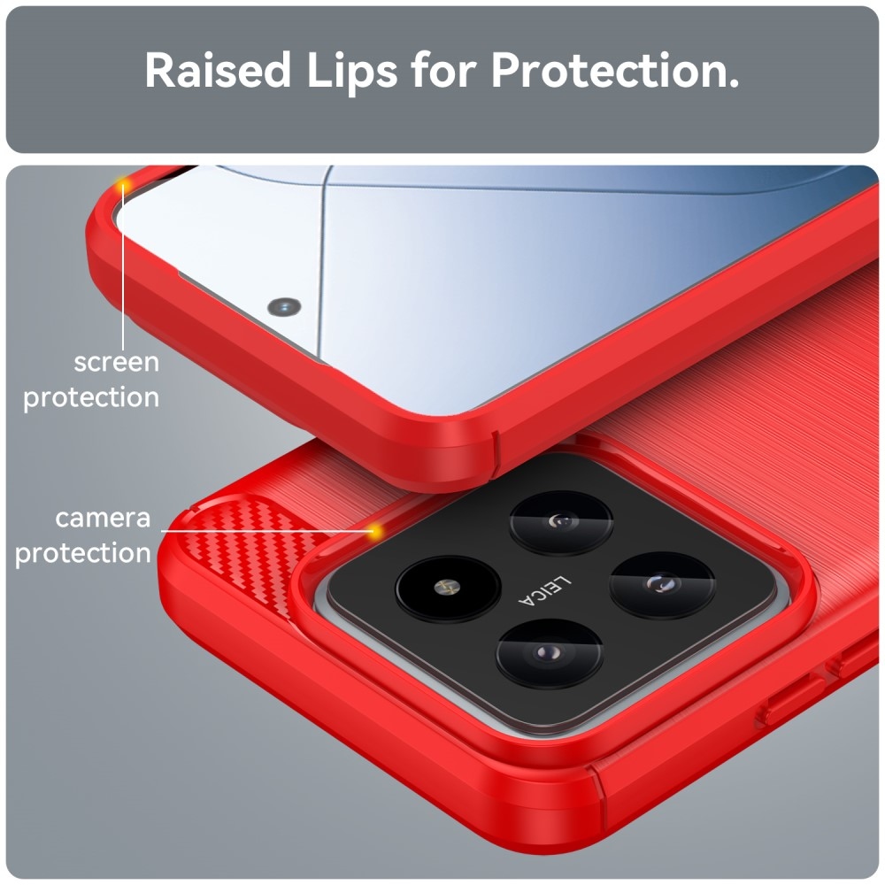 Szénálló zselés tok Xiaomi 14 - piros