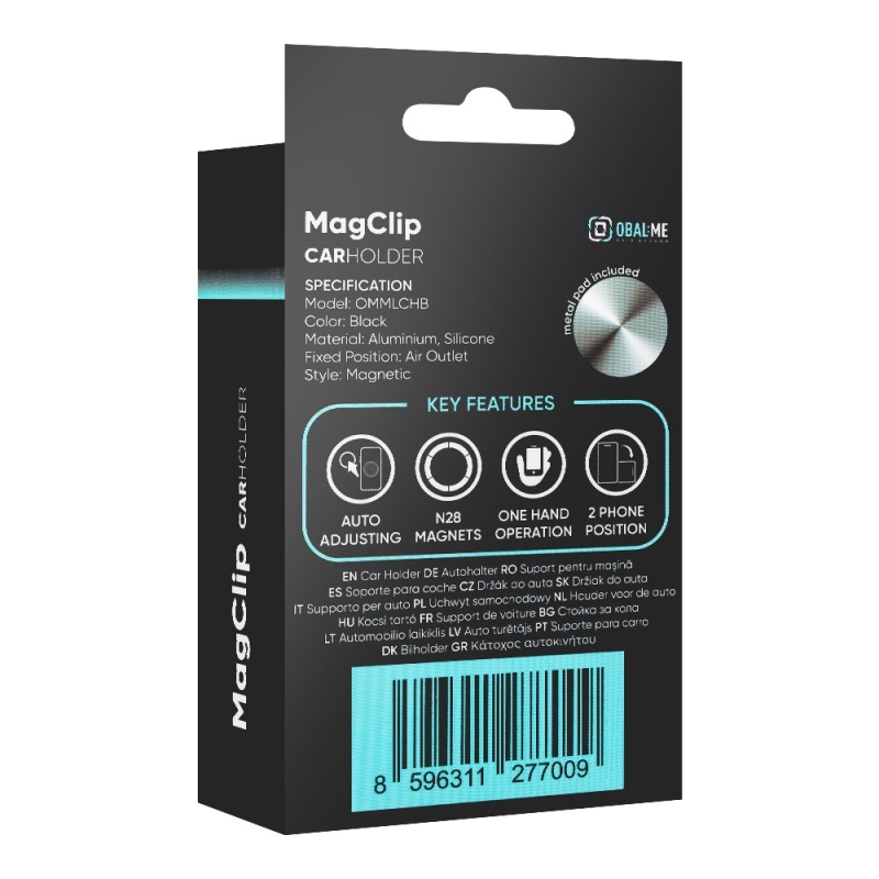 Csomag:ME MagClip mágneses autós tartó fekete