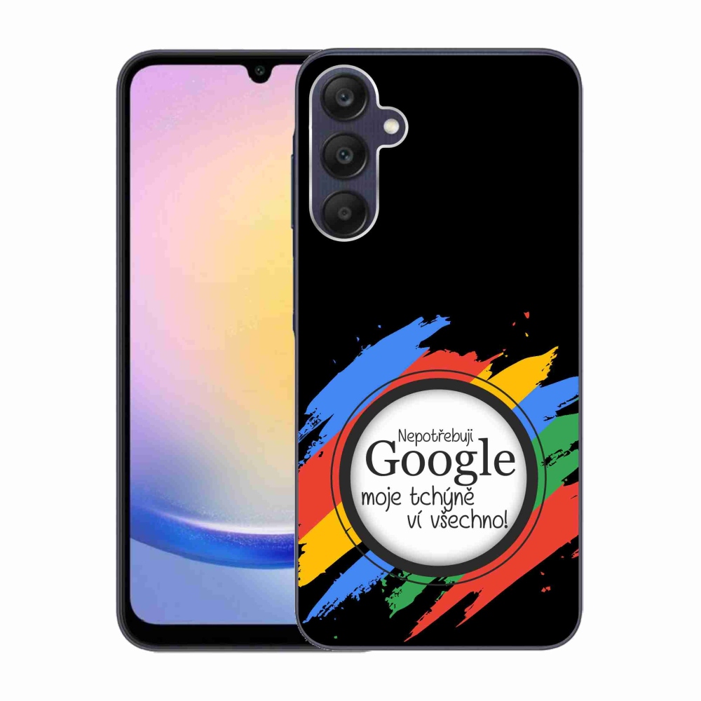 Gél borítás mmCase Samsung Galaxy A25 5G - anyós mindent tud fekete háttérrel