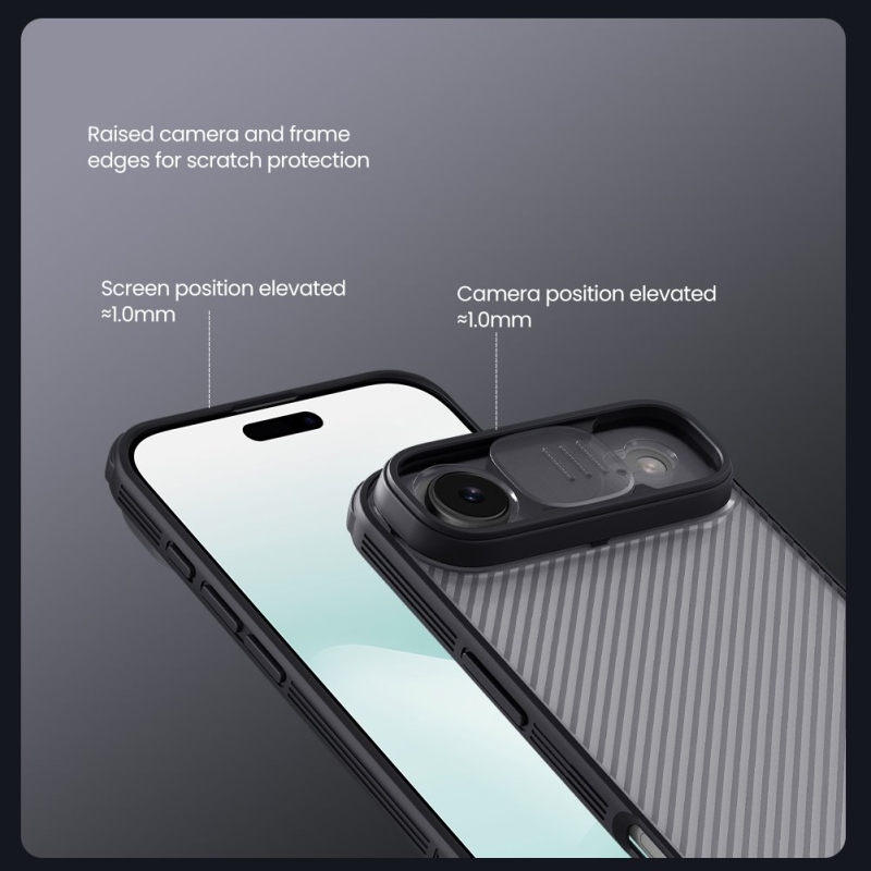 Nillkin CamShield PRO hátlap az Apple iPhone Air készülékhez Átlátszó Fekete