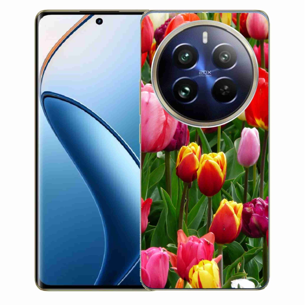 Gél borítás mmCase a Realme 12 Pro 5G/12 Pro+ 5G modellhez - tulipánok