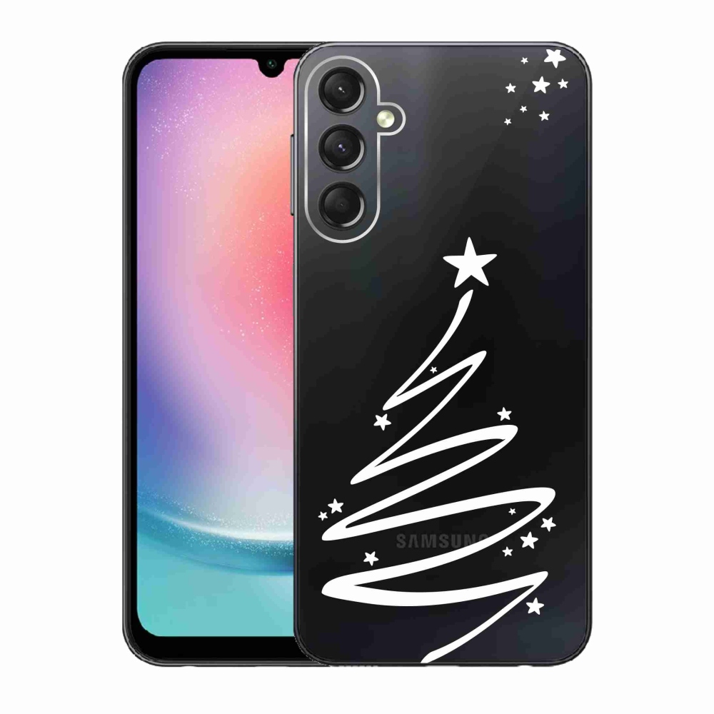 Gél borító mmCase Samsung Galaxy A24 készülékhez - fehér fa átlátszó háttéren