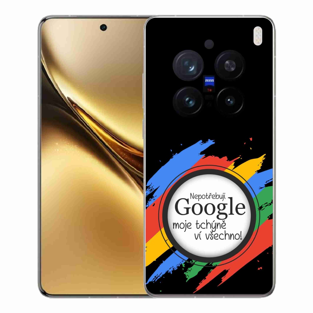 Gél borítás mmCase a Vivo X200 Pro 5G-n - anyós tudja, hogy minden fekete háttérrel rendelkezik