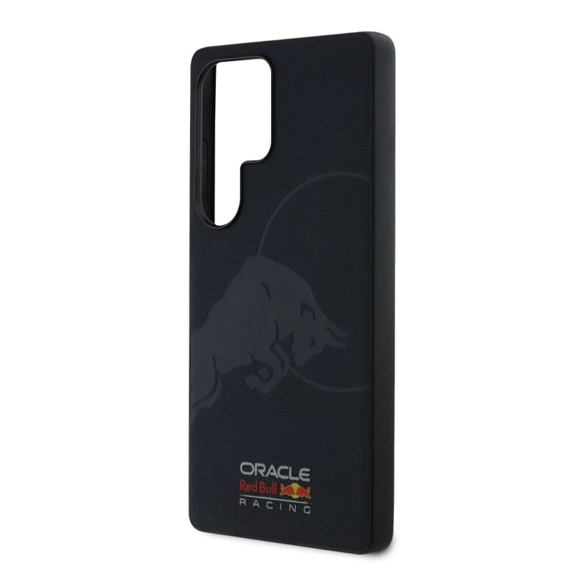 Red Bull Bőr hálós, dombornyomott logóval ellátott MagSafe hátlap a Samsung Galaxy S25 Ultra Navy számára