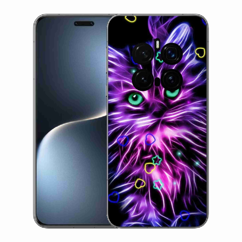 Zselés borítás mmCase a Honor Magic 7 Pro 5G számára - absztrakt macska
