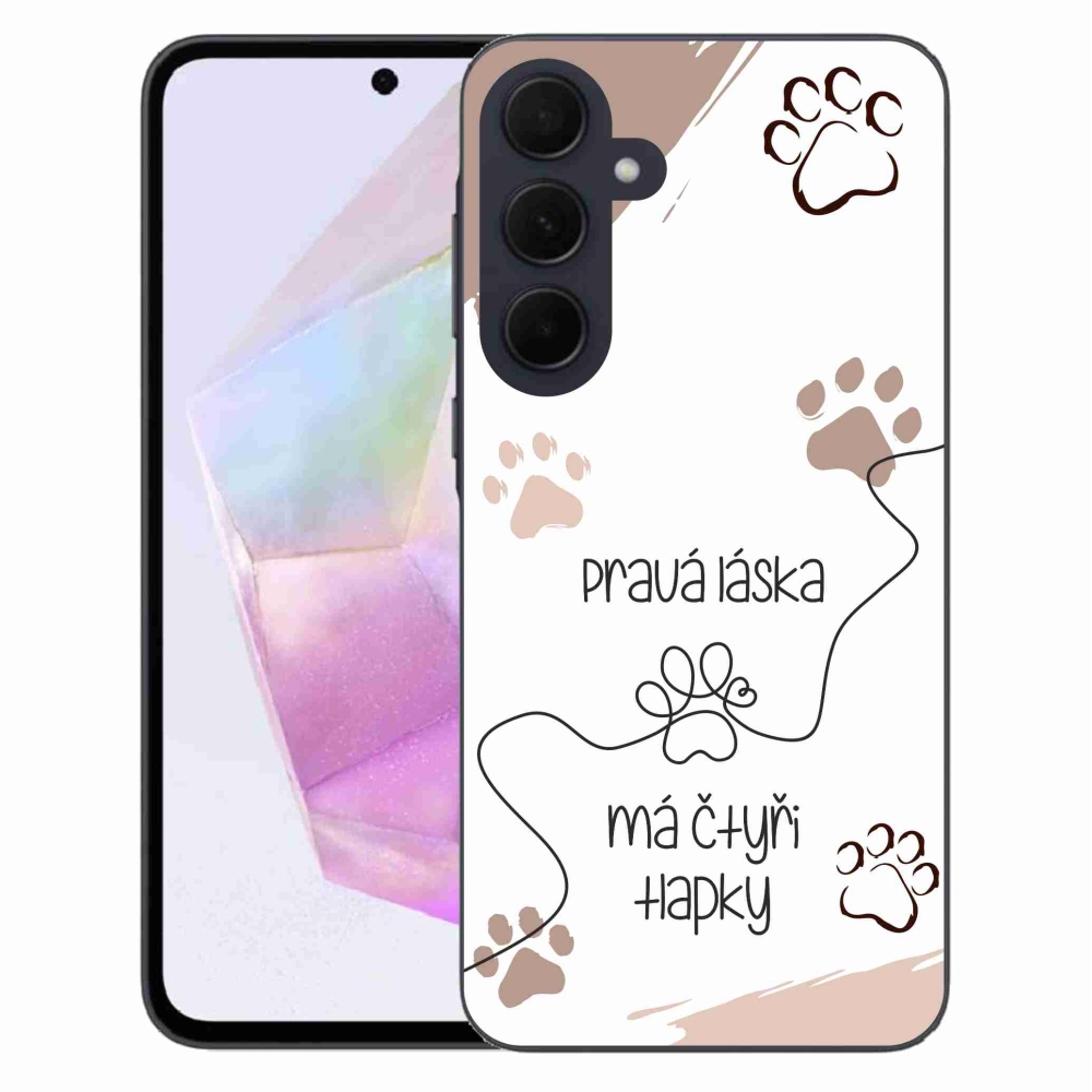 Gél borítás mmCase Samsung Galaxy A35 5G - kutya motívum 1 fehér háttér