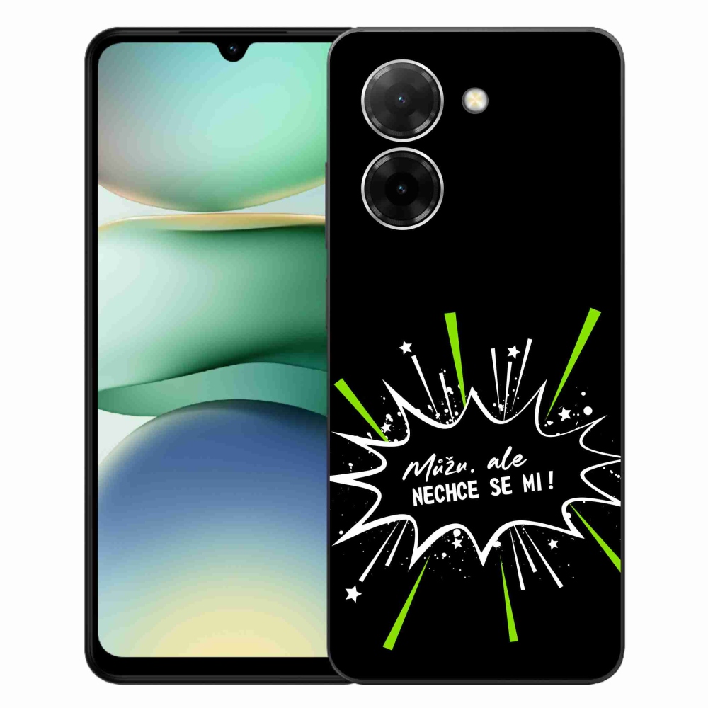 Gél borító mmCase a Xiaomi Redmi A5 (171.7x77.8x8.3mm) - vicces szöveg 11 fekete háttérrel