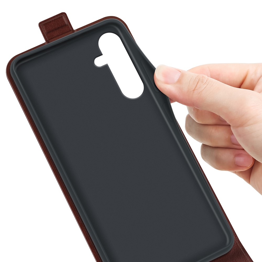 Függőleges könyvtáska Samsung Galaxy A16 4G/5G készülékhez - barna színben