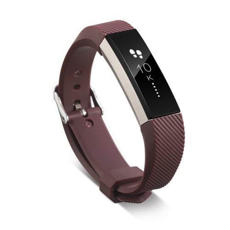 Twill szilikon pánt Fitbit Alta készülékhez - sötétbarna