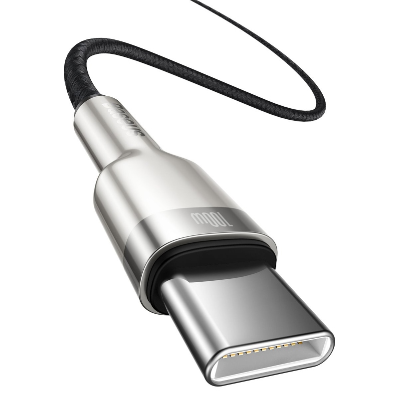 Baseus Cafule Metal sorozatú adatkábel USB-C - USB-C 100W 1m fekete