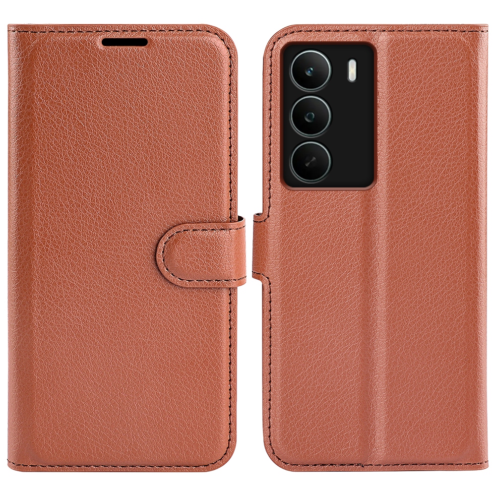 Litchi könyvtáska a Realme C71 készülékhez - barna