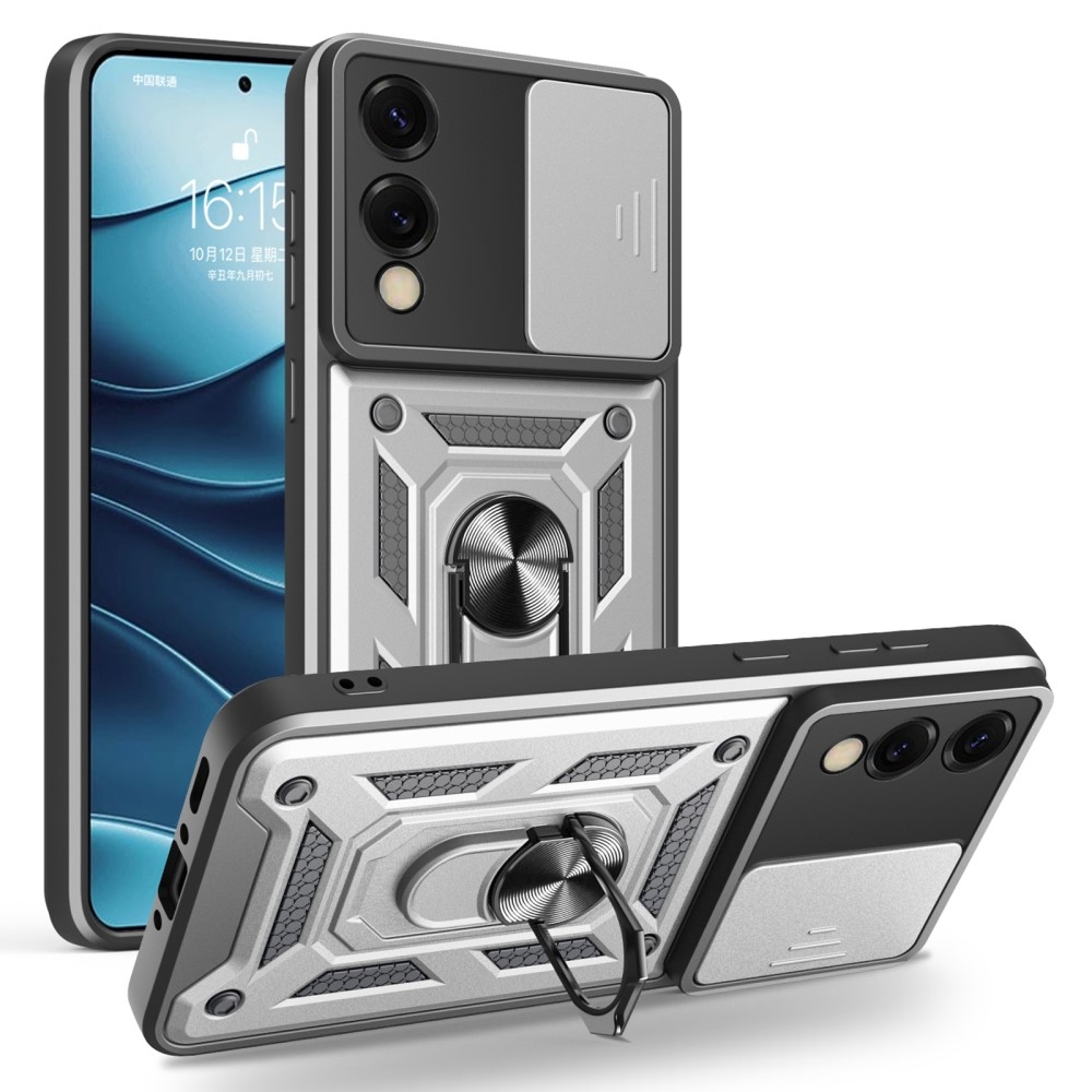 Csúszásálló borítás Samsung Galaxy S25 Edge készülékhez - ezüst