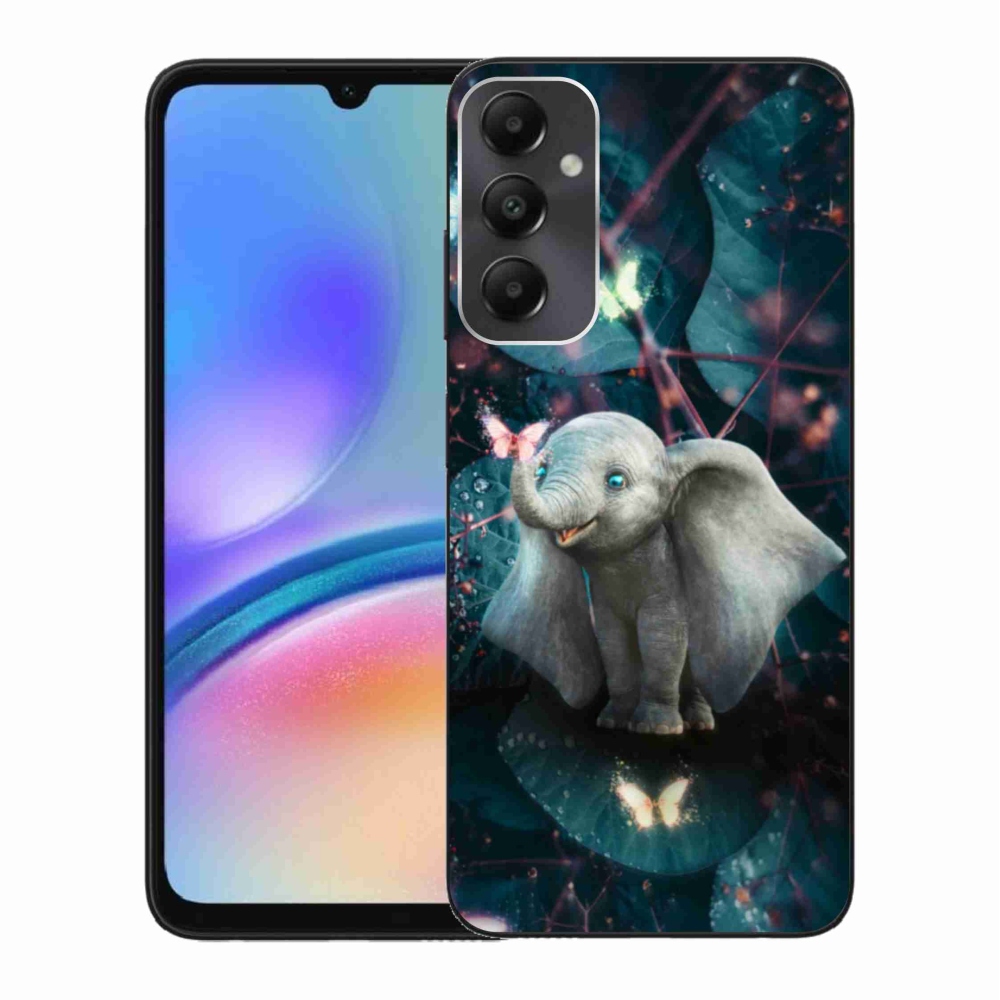 Gél borítás mmCase Samsung Galaxy A05s készülékhez - aranyos elefánt