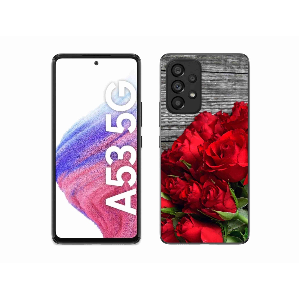 Zselés borítás mmCase Samsung Galaxy A53 5G - piros rózsa