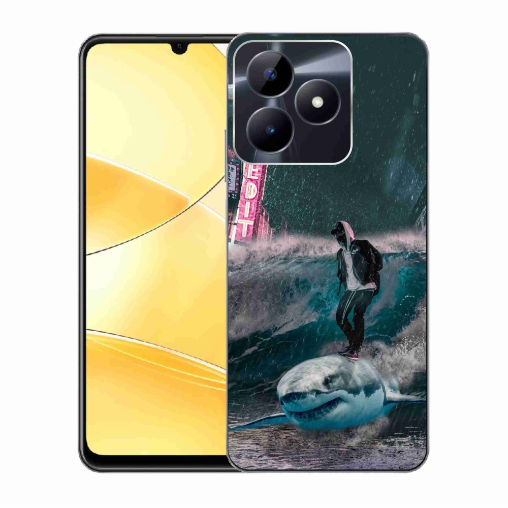 Zselés tok mmCase a Realme C51/C53 készülékhez - cápa