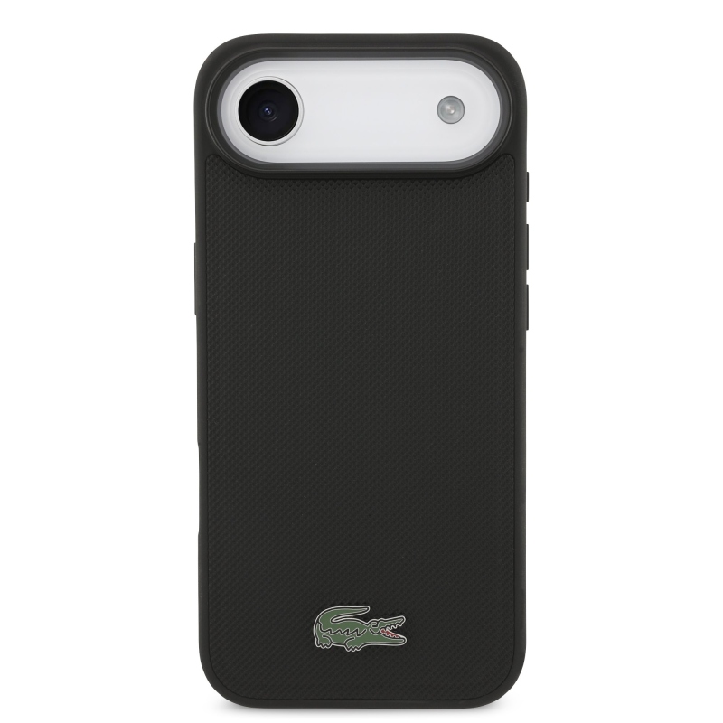 Lacoste Iconic Petit Pique MagSafe MagSafe hátlap + pénztárca iPhone Air készülékhez Fekete