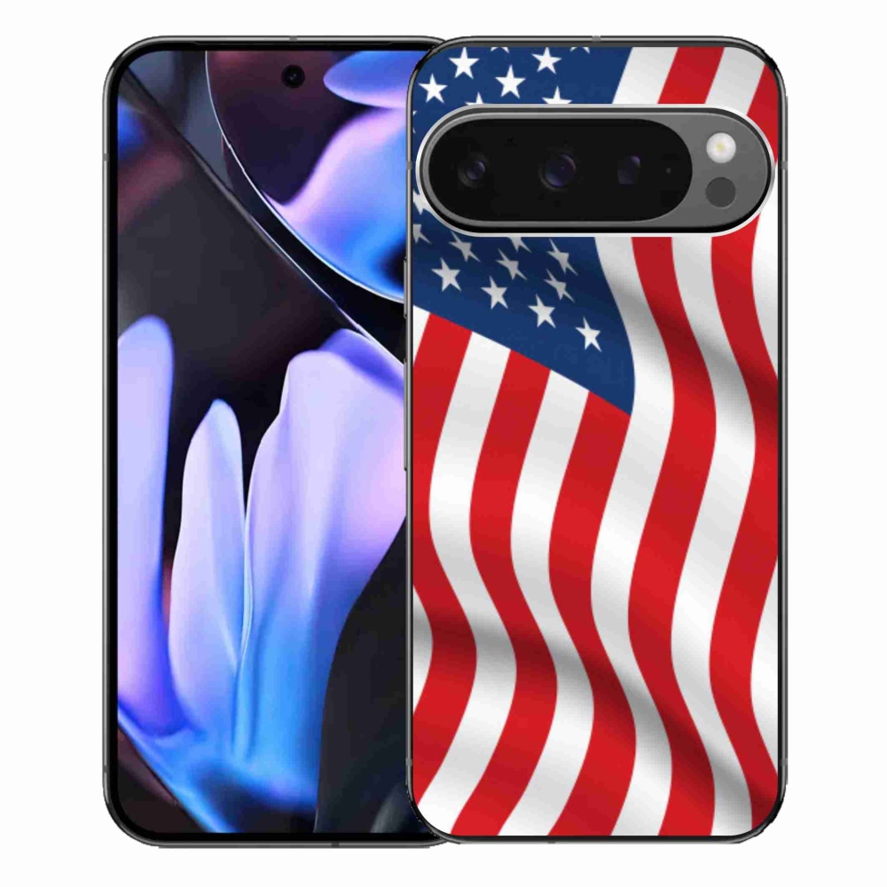 Zselés borítás mmCase a Google Pixel 9 Pro XL-hez - amerikai zászlóval