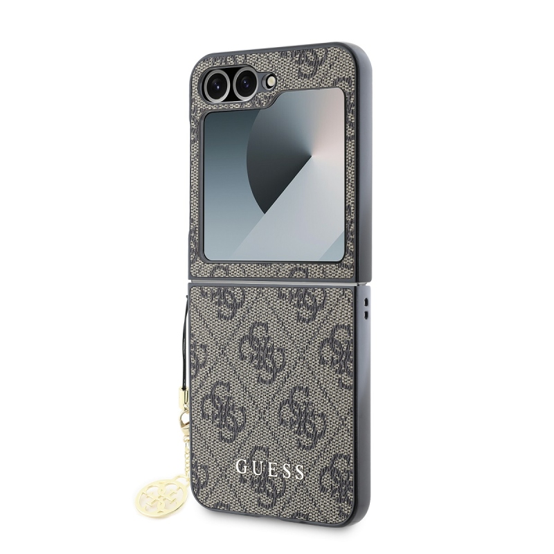 Guess 4G Charm Hátsó borító Samsung Galaxy Z Flip 6 barna