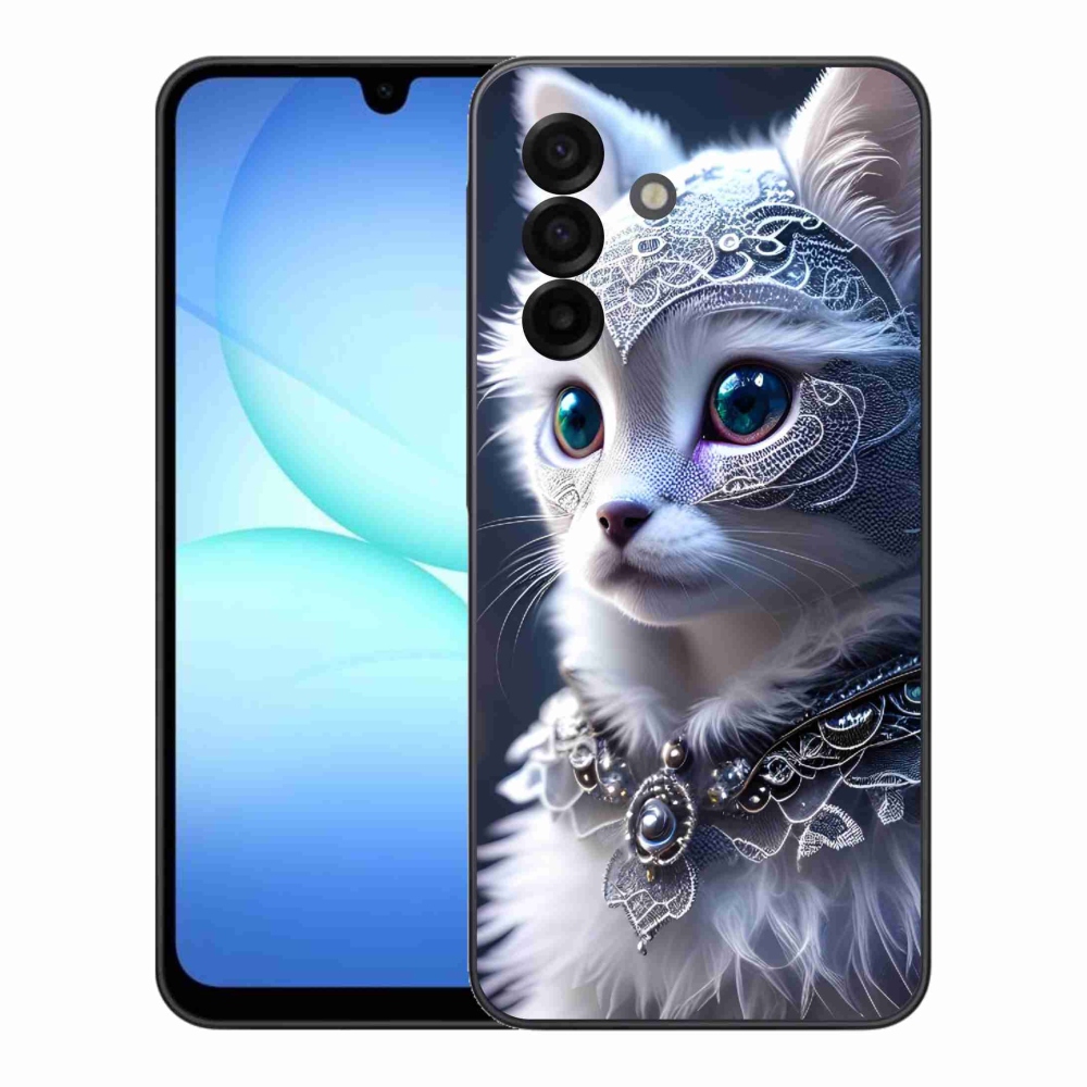 Gél védőhuzat mmCase Samsung Galaxy A17 5G - fehér macska