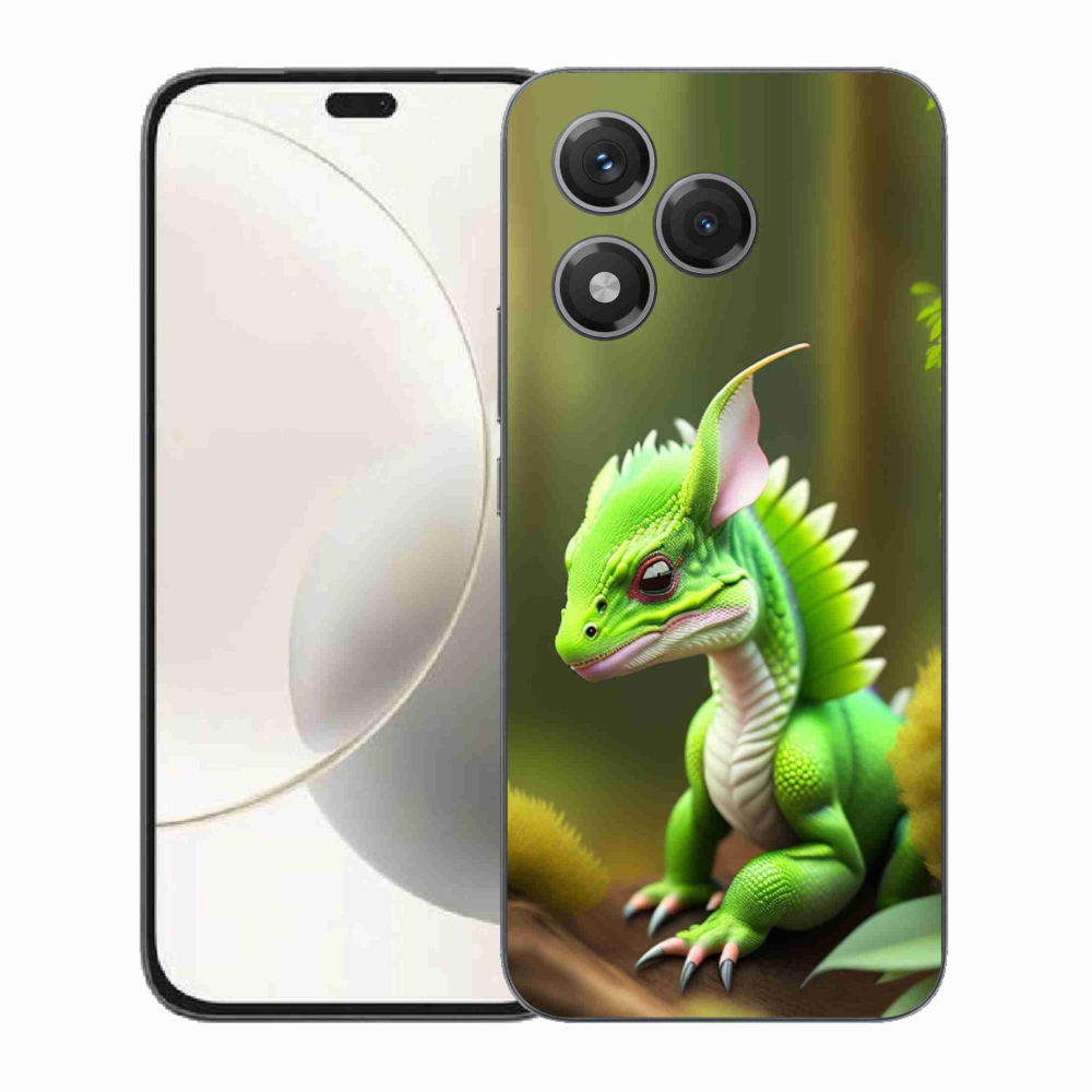 Zselés tok mmCase a Honor 400 Lite-hoz - zöld sárkány
