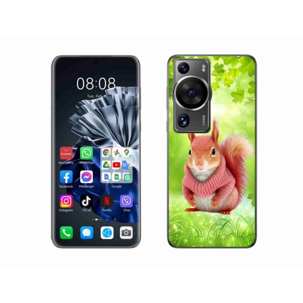 Gél borítás mmCase a Huawei P60 Pro számára - mókus pulóverben