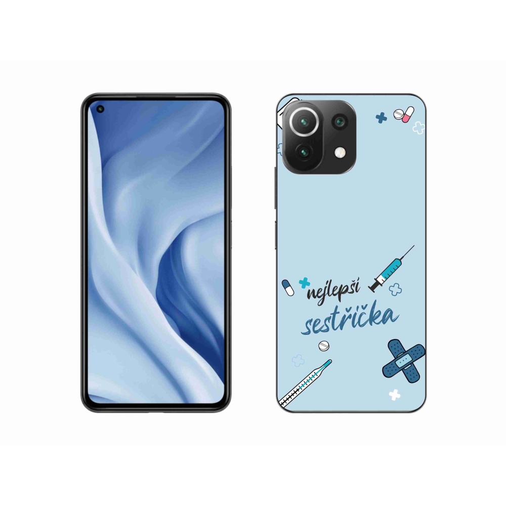 Gél borító mmCase a Xiaomi Mi 11 Lite 4G/5G - legjobb kishúg kék háttérrel