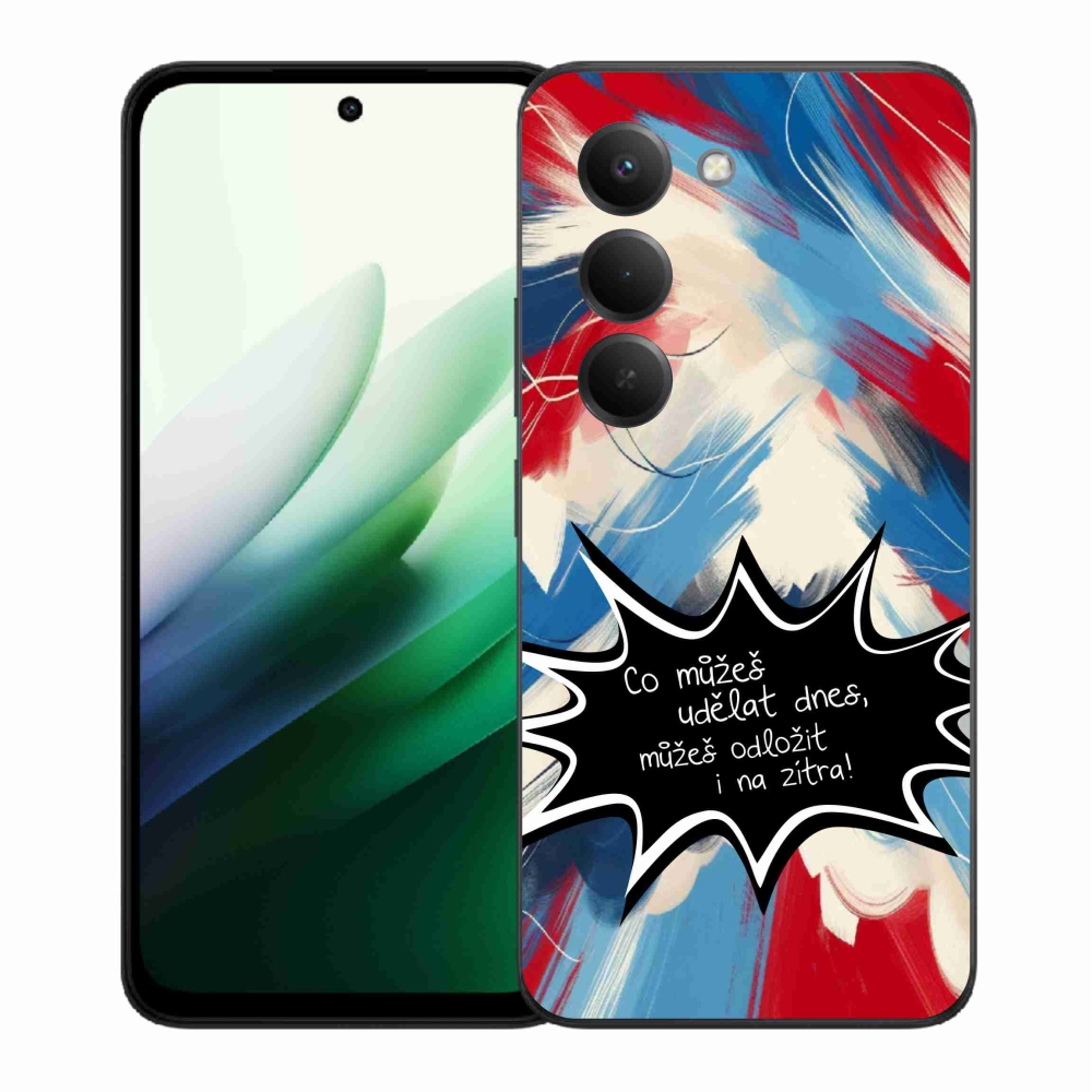 Gél borító mmCase a Xiaomi Redmi 15 5G-hez - vicces szöveg 9 fekete háttér