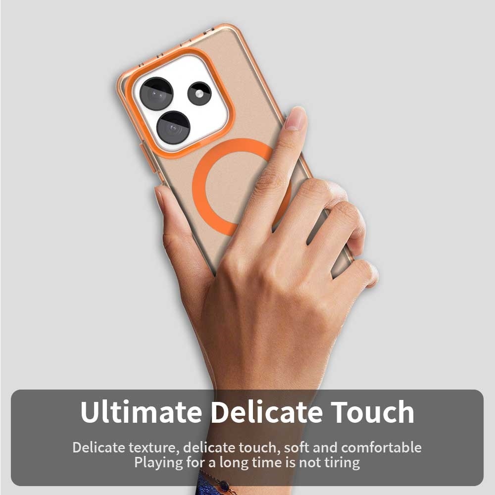 Candy zselés tok MagSafe-val Xiaomi Redmi Note 14 5G - narancssárga