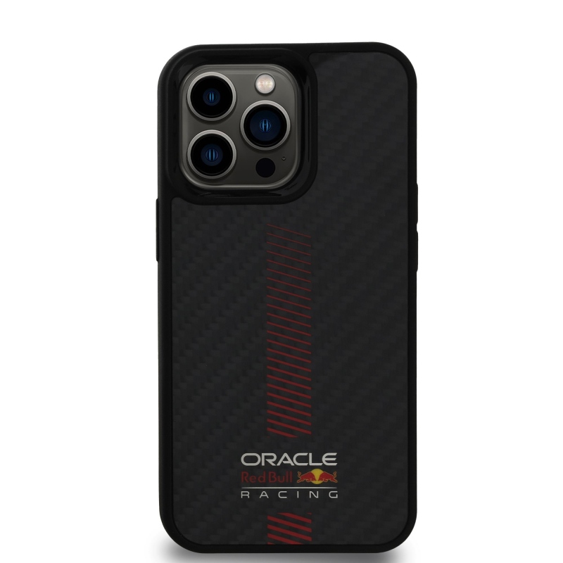 Red Bull Carbon Powerbar MagSafe MagSafe hátlap iPhone 13 Pro-hoz Fekete