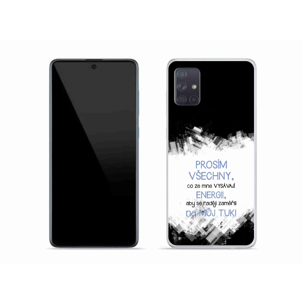 Gél borító mmCase Samsung Galaxy A51 - vicces szöveg 1 kék