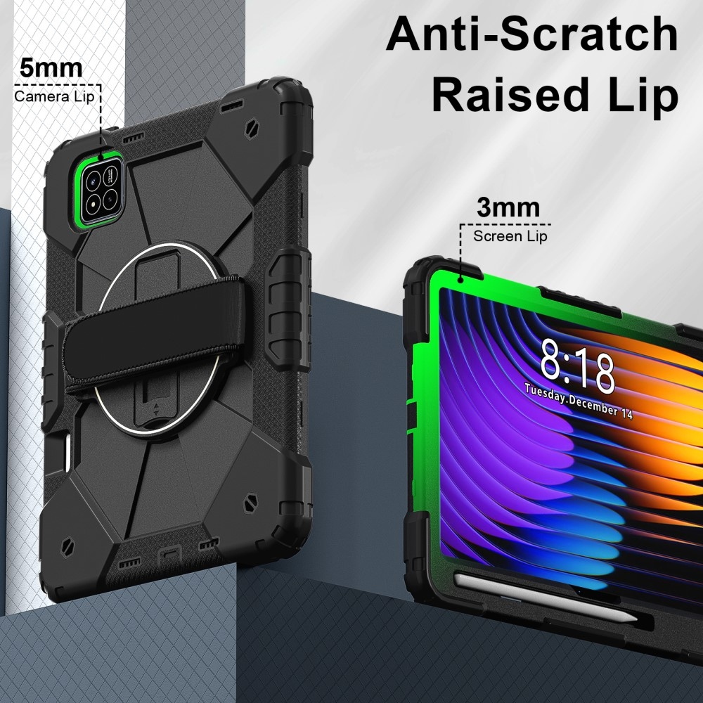Strapabíró huzat kéztartóval és vállpánttal Xiaomi Pad 7/7 Pro-hoz - fekete