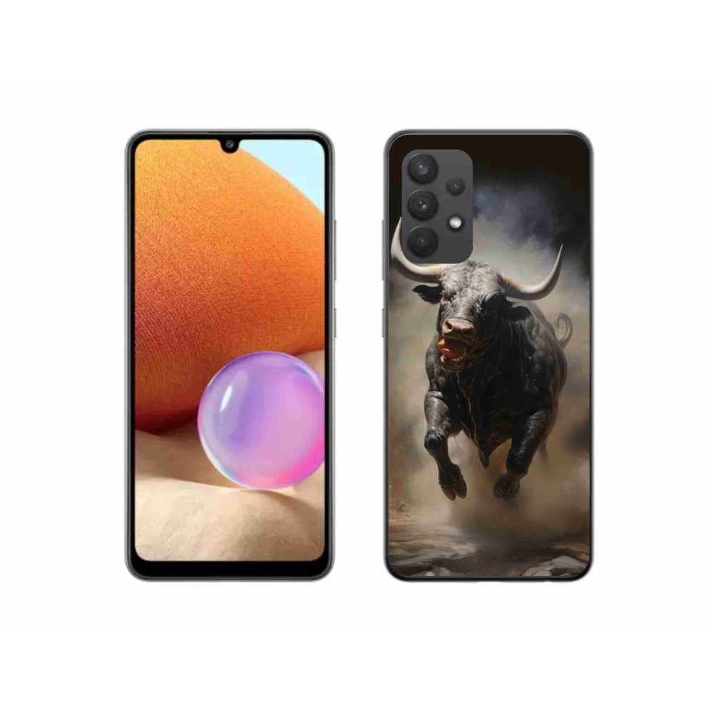 Gél borítás mmCase Samsung Galaxy A32 4G - dühös bika - Samsung Galaxy A32 4G - dühös bika