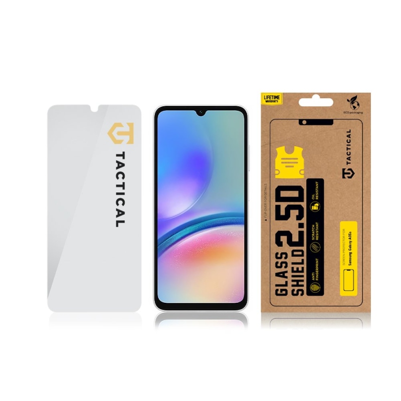Taktikai üvegpajzs 2.5D üveg a Samsung Galaxy A05/A05s készülékhez Tiszta