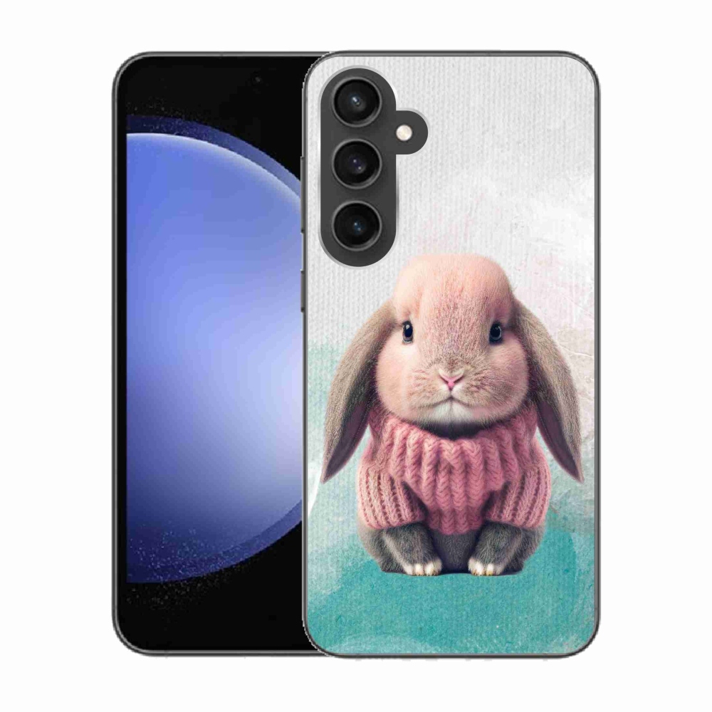 Zselés borítás mmCase Samsung Galaxy S23 FE - nyúl pulóverben