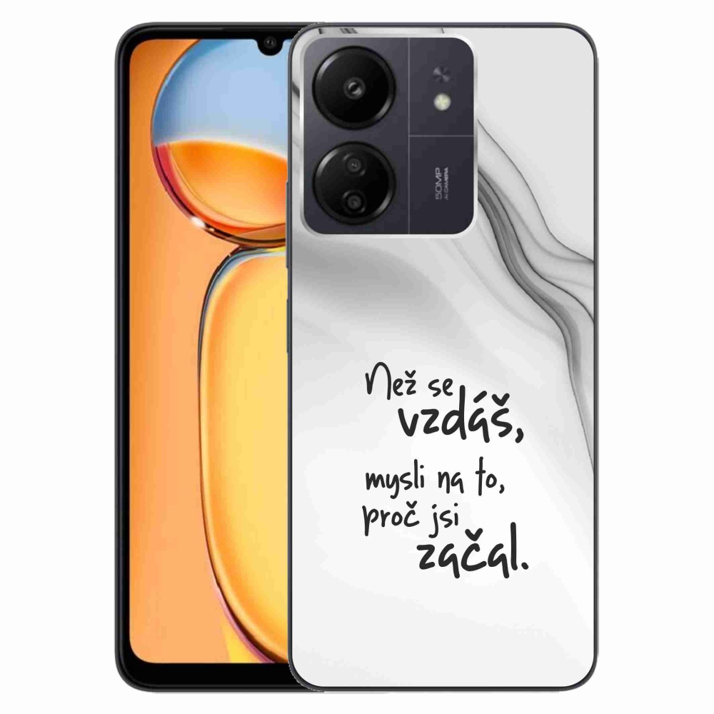 Gél borítás mmCase a Xiaomi Poco C65/Redmi 13C - idézet 2 fehér háttérrel